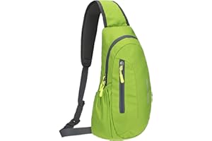 PivotWing Sling Bag Brusttasche Herren Kleiner Rucksack Damen Shoulder Crossbody Crossover Bag Mini Rucksack Klein Schultertasche Brust Tasche Rucksäcke Sporttasche Umhängetaschen Crossbag Grün