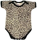 BabywearUK Leopard print Env neck body vest - 0-3months - British Made