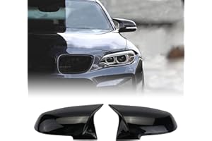 BONRYAN 1 Paar Tür Rückspiegel Abdeckkappe Ersatz für BMW F20 F22 F23 F30 F31 F32 F33 F36 F87 M2 X1 E84 (Glossy Black)