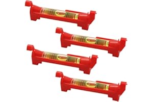 NOPKESV 4 piezas Nivel de agua de línea de cuerda profesional,Nivelador para trabajos de albañilería,fontanería,trabajos de canalones (Rojo)