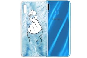 Pnakqil Samsung Galaxy A20e Phone Case, Transparent Clear with Pattern Shockproof Flexible Gel TPU Silicone Ultra-thin Protective Back Cover for Samsung GalaxyA20e Smartphone, Blue Love