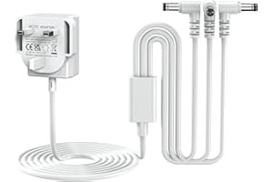 Power Adapter Compatible with Lemax with 3 Outlets, Ancable 4.5V UK AC/DC Adapter for 74254 74707 84428 44242 94565 94566 94527 74706 94563 74295 94564 for Your Christmas Village 3M