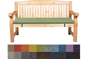 Bettschlange Coussins pour Bancs De Jardin, Coussin Salon De Jardin Exterieur, Antidérapant Coussin De Siège, Assise Coussin pour Banc De Mobilier Terrasse Canapé Extérieur,Vert Onyx, 100x35x3cm