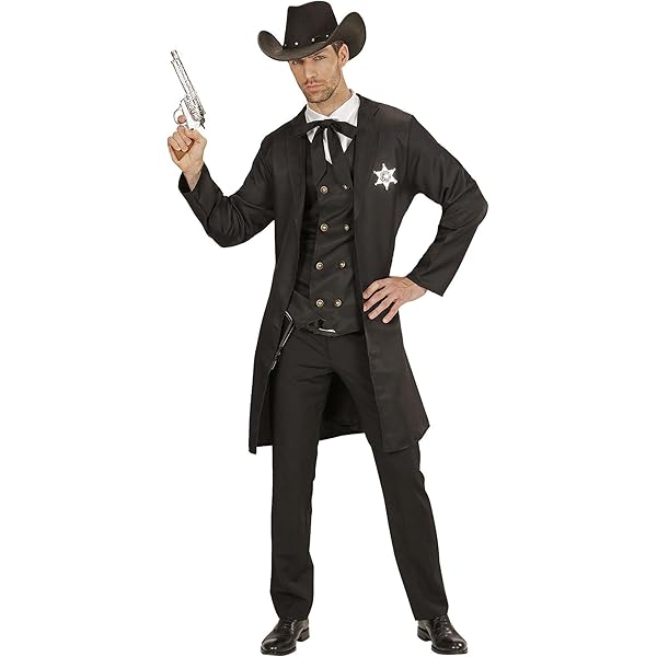 LumenVela Deguisement Cowboy Homme, 6 Pièces Costume Cowboy Homme avec