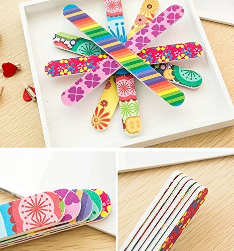 10Pcs Printing Style Profi Doppelt Sided Nagelfeile Nägel Nailart Profi Maniküre Pediküre - 3