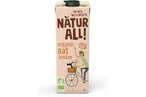 IPARLAT NATUR ALL | Organic Oat 1L - Bevanda di Avena BIO Senza Zuccheri Aggiunti, Solo 2 Ingredienti, 100% Vegetale, Vegano (Confezione da 6)