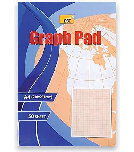 Loose Leaf Graph Paper 8 X 10.5, Graph Ruled Paper, 3 Hole Punched