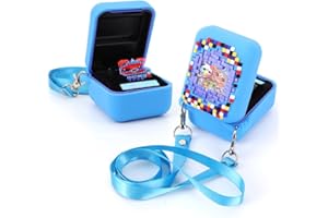 Starnearby Silicone Case for Bitzee Full Cover Protective Bitzee Interactive Toy Digital Soft Bitzee Case Colorful Pattern with Strap Washable Bitzee Digital Pet Case Anti-fall