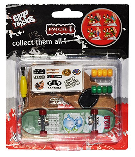 Grip & Tricks - Finger SKATE - Skate - Pack1 - Dimensions: 13 X 13 X 2 cm