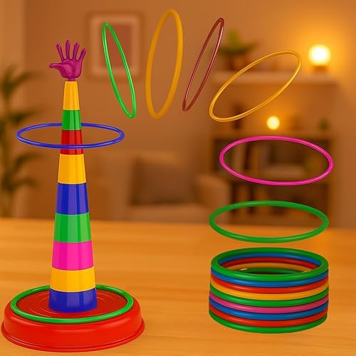 Toy Imagine™ 2 in 1 Ring Toss Game for Kids – Fun Indoor Outdoor Toy for Boys & Girls Age 2-5 | Colour Recognition, Brain Development, Birthday Gift, Educational Toy for 3  Year Old