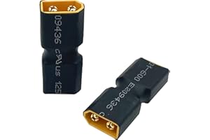 Nuofany 2Packs XT60 Weiblich zu Weiblich Stecker kein Drahtadapter, XT60 Stecker Adapter für RC FPV Auto Flugzeug Drone LiPo Batterie