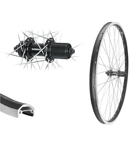 XB3 Hinterrad 28 Zoll Hohlkammerfelge Geöst Für 6-Loch Bremsscheibe | Mit 9-Fach Kassette CS-HG200-9 11-32 & Schnellspanner | Schwarz ETRTO 21-622