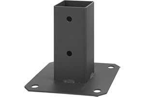 ADGO Wspornik słupków 60 x 60 mm, słupek ogrodzeniowy, tuleja przykręcana, cynkowana ogniowo, tuleja wsuwana, nakładka, tuleja osadcza, tuleja osadcza, kotwa stalowa, grafitowa