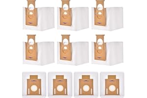GINESKER 10 Stück Staubsaugerbeutel Kompatibel mit ECOVACS DEEBOT OZMO T8 T8+ T8 AIVI T8 AIVI+ T8 MAX N8+ N8 Pro+ T9+ DX93 DDX96 Yeedi Vac Station Staubbeutel Ersatzteilzubehör Ersatz Beutel Zubehör