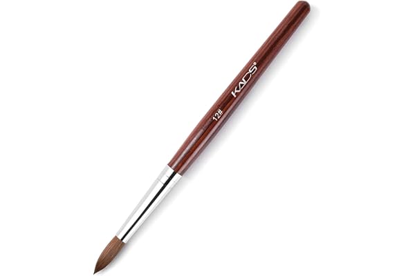 Kads – Pinceau en poils de martre Kolinsky avec manche en bois de rose pour ongles en acrylique, la manucure