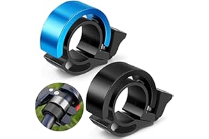 ZSRVAJ 2 Pcs Bike Bells, Bicycle Bell, Invisible Bike Bell for Adult, Loud Sound Bike Bell for Sports Bikes Road Bike City Bikes The First Choice for Streets Roads Outdoors (Blue Black)