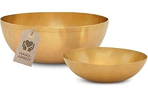 MASSAGE-EXPERT Klangschalen Set für Privatanwender [2 x Tibetische Klangschale], Groß Ø 21,5 cm - tiefer Ton, Mini Ø 13,5 cm - hoher Ton, Für Klangmassage, Entspannung & Yoga