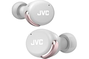 JVC Kompaktowe bezprzewodowe słuchawki Bluetooth, aktywna redukcja szumów, małe, lekkie, eleganckie wzornictwo, wodoodporne (IPX4), żywotność baterii 21H, HA-Z330T-P (różowe)