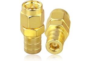 TUOLNK Wtyczka SMA na SMB, gniazdo SMB na wtyczkę SMA, adapter koncentryczny do kabla przedłużającego, antena radiowa, 2 szt