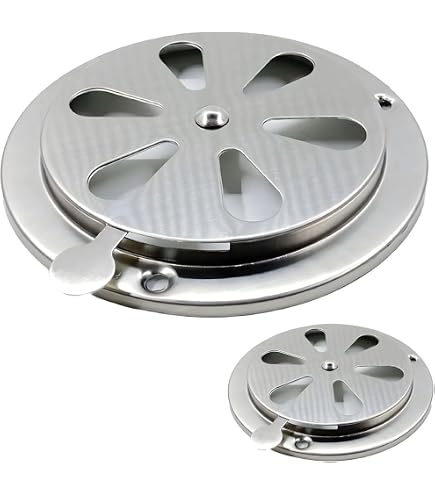 Grille D'Aération Ronde En Acier Inoxydable - Diamètre 23 Cm, Pour Camping-car, Bateau, Caravane