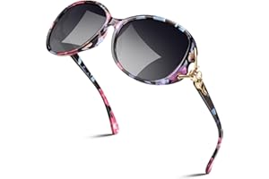 Sunier Polarised Sunglasses Women,Trendy Oversized Sun Glasses,Fashion Ladies Shades with UV400 Protection Shades