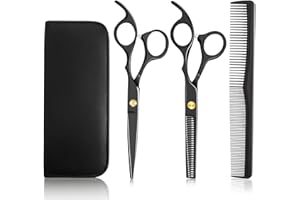 JBONEST Hair Scissor Friseurscheren, Premium Haarschneideschere Haarschere Set Schere Haare Schneiden Scharfe Licht Einseitiger Effilierer, Effilierschere - Profi Friseur Perfekter Friseurschere Haarschnitt