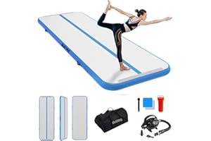 IBATMS Tappetino gonfiabile, 3 m/4 m/5 m/6 m, Air Matte Tumble Track, tappetino da ginnastica con pompa ad aria, per casa/sculacciata/cheerleading/acqua