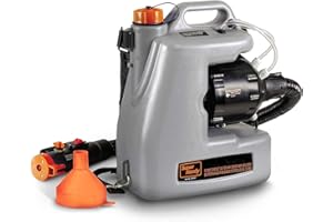 SuperHandy Fogger Machine Disinfectant Fogger Atomizer Backpack Mist Duster ULV Sprayer 12L/ 3GAL 1-15GPH Mist Blower Adjustable Particle Size 0-50μm/Mm with Extended Commercial Hose (UK PLUG)