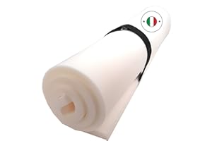 VIGLIETTI Foglio Spugna/Gommapiuma/Poliuretano Espanso 100X200 cm INDEFORMABILE Alta DENSITA' (H.1 BIANCO)