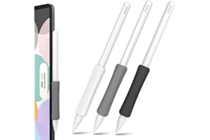 NIUTRENDZ 3 Stück Silikon Griff für Apple Pencil 2. Generation, Apple Pencil Pro& USB-C Schutzhülle Zubehör Ergonomisches Design Ärmel Halter【Magnetisches Aufladen & Double Tap】