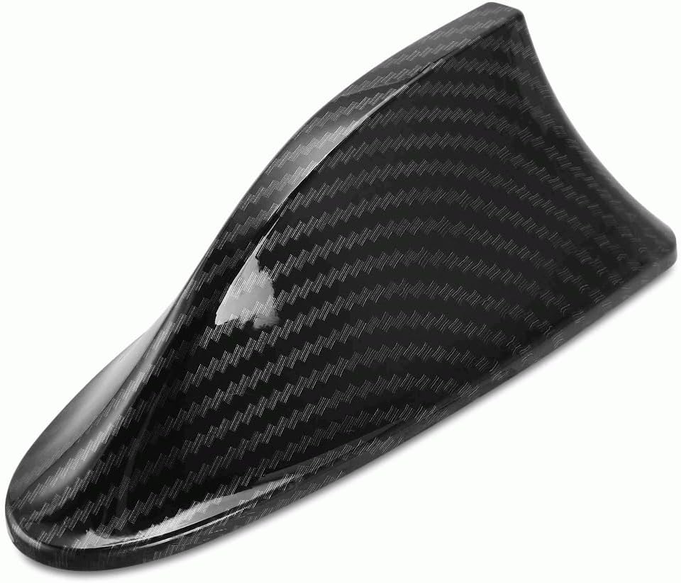 AUTOZOCO Universal Shark Fin Style Car Antenna, Shark Car Antenna, FM/AM Radio Signal Reception Device, Waterproof Self-Adhes