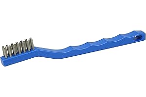 Weiler 44075V Small Handle Wire Scratch Brush, Stainless Steel Fill, Plastic Block, 3 x 7 Rows, Vending Ready, Made in The USA, (Pack of 5)