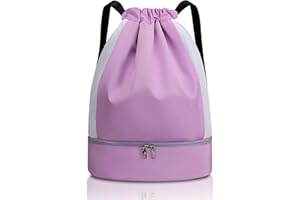 Sterneer Mochila de Cuerda Unisex, Bolsa húmeda y Seca, Bolsa Lona Mochilas Casual para PC Viaje Libros Acampada Estudiantes Escuela Mochila Cuerda para Chico Chica Hombre Mujer