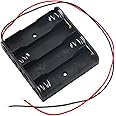 Electronic Spices AA 4 Cell Battery Holder Hard Plastic Case With Wire Pack of 1 (1.5v X 4 Cells = 6volt)