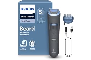 Philips Beard Trimmer BT3617/15 | 20 length settings 0.5–10 mm | Comb lifts hairs for an even trim | 100% washable | 60 min cordless | USB-A charging