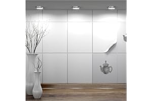 ‎FOLIESEN FoLIESEN - Fliesenaufkleber 20x25 cm | selbstklebende Fliesen-Folie für Bad & Küche | entfernbare Klebe-Folie für Wandfliesen Küchenrückwand & Bordüren | 200 Klebefliesen, Weiß matt