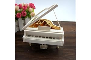 Deeabo Caja Musical de Piano Caja de Música Clásica Mecánica Hermosas Figuras Coleccionables Decoración de La Habitación del Hogar Caja de Música Mecánica Cumpleaños Regalo del Día de San Valentín