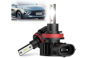 AUXIRACER Ampoule H11 H8 H9 LED, 60W 16000LM 6500K Blanc Phares pour Voiture et Moto, IP65 Étanche Extrêmement Lumineuses, Ampoules Auto de Rechange Pour Lampes Halogènes et Kit Xénon 2 Ampoules