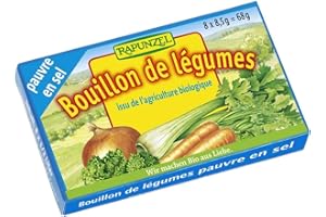 RAPUNZEL - Bouillon de légumes bio 8 cubes - Pauvre en sel