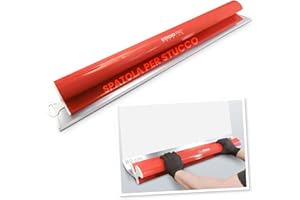 STREND PRO Spatola per Superfici 80 cm PREMIUM con Impugnatura Z | PROFI Set di Spatole per Muro a Secco e Stucchi | Anello in Acciaio Inossidabile Antiruggine 0,3 mm | Spatola Lisciante, per Rasatura