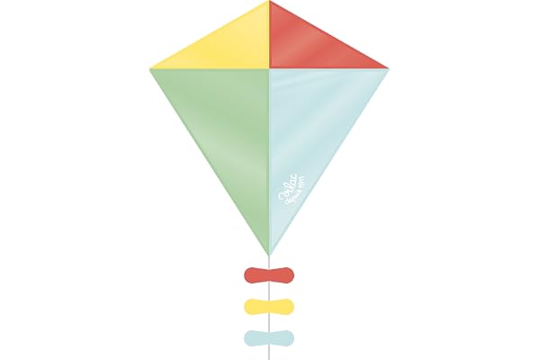 VILAC - Jeux et Jouets - Jeu de plein air - Cerf-Volant Losange - Bleu, Jaune et Rouge - 60 x 70 cm - Jeu pour Enfants dès 3 ans - Pour jouer en extérieur - 2956B