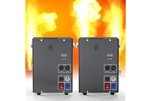 KRIDERISH Lanciafiamme, proiettore di fiamme da 180W, macchina a getto di fiamma per dj per concerti, spettacoli, feste, Halloween, Natale, eventi sportivi 2PC