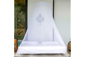 ZZRSYJ Dosel Mosquitera, Mosquitera Cama Matrimonio, White Dome Malla de mosquitera, para Cama para Individual y Doble contra Mosquitos E Insectos Decorar la habitación (A)