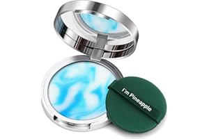 LOPHE Cipria da Viso Compatta in Gel, Effetto Naturale, Candy Bella Fissante Trucco, Sottile e Traspirante, Polvere Opacizzante a Lunga Durata