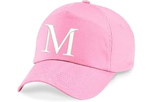 4sold Childrens Embroidery Cotton Summer Sun Hat Children School Kids Caps Hat Sport Alphabet A-Z Boy Girl Adjustable Baseball Cap Pink