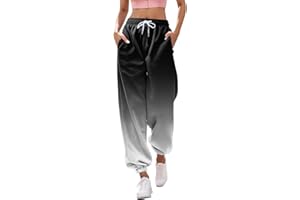 Chejarity Donna Harem Jogger Pantaloni Lunghi Sweatpants Pantalone Larghi Pantaloni da Tuta Donna Pantaloni Cropped Autunno Sport Allenamento Palestra Fascia
