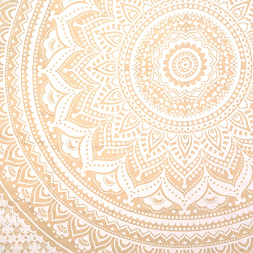Wanddekoration Hippie Wandteppiche Bohemian Mandala Wandteppich Indian Gold Überwurf - 5