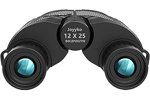 Joyyko Binocolo per Adulti e Bambini, Binocolo Compatto 12 x 25 per Bird Watching,messa a fuoco facile, piccolo binocolo per birdwatching, viaggi all'aperto, visite turistiche, concerti, caccia