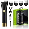Oraimo Cordless Hair Clippers for Men, Rechargeable Beard & Hair Trimmer with Led Display, Lithium-Ion Battery for 120-Min Cordeless Use, 4 Clipper Guards, Ergonomic Handle Easy to Use for Face & Hair