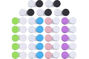 COACOM Lot de 25 Boîtes de Rangement pour Lentilles de Contact, Étui Portable de Trempage et Soin (Bleu)